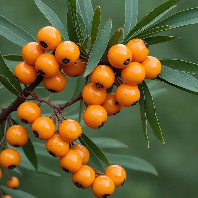 *Sanddorn 'Friesdorfer Orange'* (Hippophae rhamnoides 'Friesdorfer Orange'